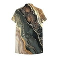 thumbnail image 5 of GNFQXSS Women Abstract Floral Print Crew Neck Short Sleeve Tee Casual Lightweight Breathable Pullover Top For Weekend Khaki XXL, 5 of 6