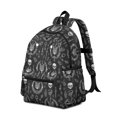 thumbnail image 2 of Cat and Skull Gothic Pattern Backpack for School, Cute School Bag with Adjustable Shoulder Straps and Padded Back, 13.4"x11"x4.7", 2 of 5