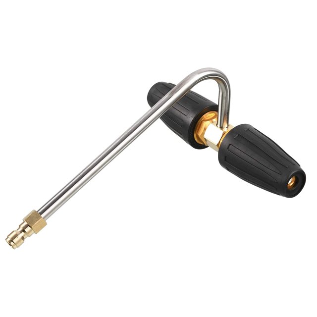 RIDGE WASHER Gutter Cleaner Attachment for Pressure Washer, with 2 Rotary Turbo Nozzle, 1/4 Inch Quick Disconnect, 3600 PSI
