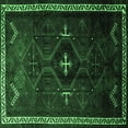 thumbnail image 1 of Ahgly Company Indoor Square Persian Emerald Green Traditional Area Rugs, 3' Square, 1 of 4
