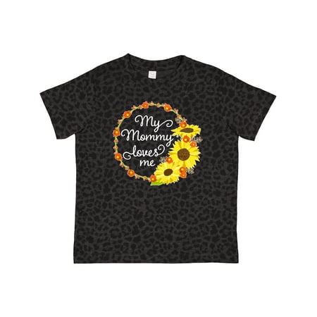 

Inktastic My Mommy Loves Me with Sunflower Wreath Gift Toddler Boy or Toddler Girl T-Shirt
