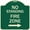 Green, variant on SignMission A-DES-GW-1818-23585 18 x 18 in. Designer Series Sign - No Standing Fire Zone with Right Arrow, Green & White