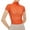 Orange, variant on Solid Color Women Retro High Neck Yoga Smock Quick Drying Sports Fitness Mesh Sunscreen Yoga Wear Holiday Dailywear