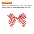 thumbnail image 4 of 30Pcs Mini Gingham Ribbon Bow 1.5" Checkered Fabric Satin Ribbon Bows for Craft Red and White, 4 of 6