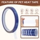 thumbnail image 3 of Cinta de Calor PET Uxcell Cinta de Transferencia Resistente a Alta Temperatura para Enmascaramiento de PCB, Empalme de Cables, Manualidades DIY 25mm x 33m 2 Azul, 3 of 7