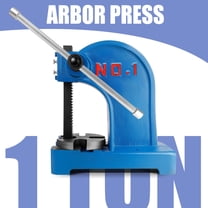 Arbor Press, 5.5in Work Height Cast Iron Manual Press, 1 Ton Precision Hand Press for Stamping, Stretching, Forming