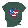 thumbnail image 4 of Women American Flag Shirts USA Flag Stars Stripes Graphic Blouse Patriotic Shirt 4th of July T Shirt Summer Tops Tee, 4 of 6