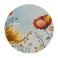thumbnail image 4 of nygtbtfer Flower Round Fitted Table Covers with Elastic Edge, Outdoor Tablecloths , Blue Floral Daisy White Patio Table Covers for Parties Decor 42-46, 4 of 8