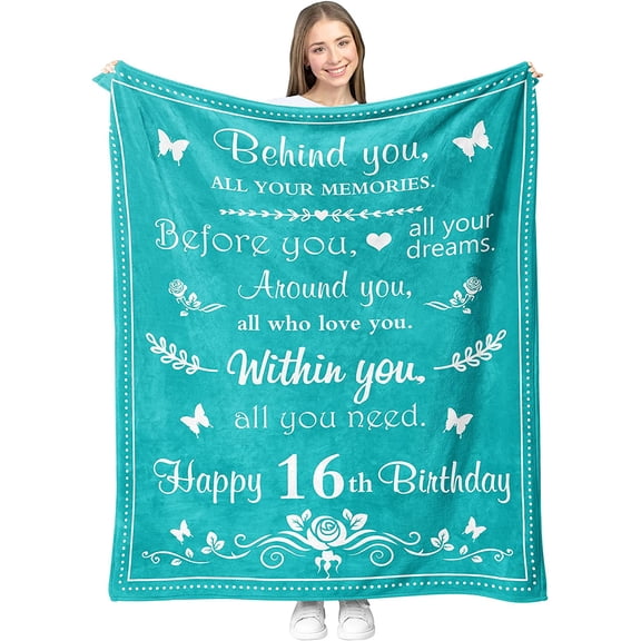 DAJU 16 Year Old Girl Birthday Gift Ideas Sweet 16 Gifts Blanket Party Decorations(30*40inch)