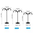 thumbnail image 2 of Earring Holder, 3pcs Earring Stand Earring Display Stands Storage Organizer Metal Rack M for Photography, Black, 2 of 5