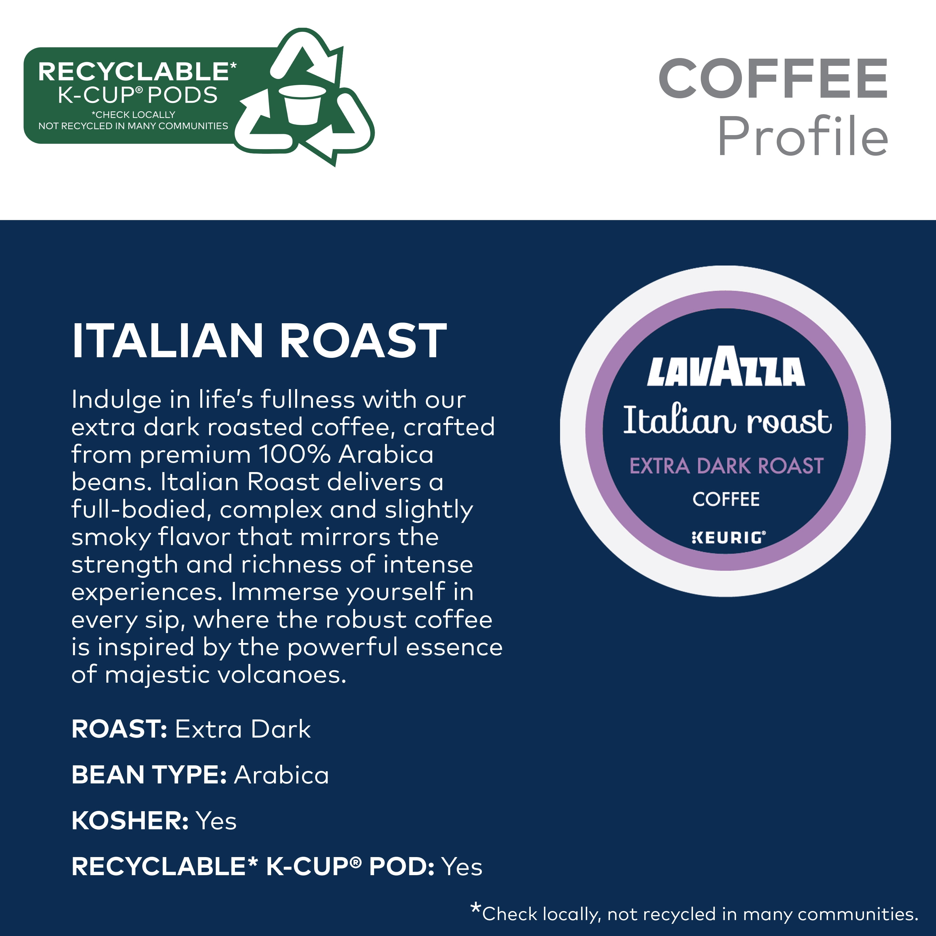 Lavazza Keurig® K-Cup® Variety Pack, Contains Light, Medium, and Extra Dark Roast (60 pods)