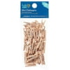 Hello Hobby Wood and Metal Clothespins, Brown and Silver, 50 Count