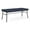 Castillo Batik Blue, variant on Mystic Reception Waiting Room 18.5" 2-Seat Bench / Charcoal Steel / Brown
