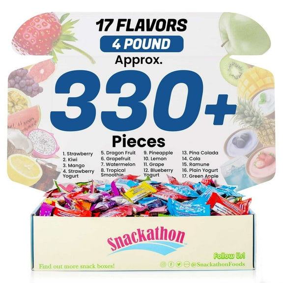 Hi-Chew Fruit Chews Candy, 17 Flavor Variety Pack, 4 lb (330  Pieces)