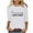 White, variant on Tops for Women Plus Size Christmas 3/4 Sleeve Printed Round Neck T-shirt Loose Shirt Black XXL