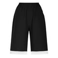 thumbnail image 6 of Babcutegg Shorts for Women Side Pockets Knee Length Polyester Clothes For Women Black 3XL, 6 of 7
