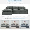 thumbnail image 5 of Newest Cloud Sectional Sofa 107.9" Upholstered Sofa Couch with Double-layer Cushion and Side Pockets, Free-combined Sectional Sofa Full-compressed Sofa for Living Room,Grey, 5 of 6