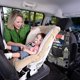 thumbnail image 4 of Organizador para asiento trasero de coche con soporte de mesa para pantalla transparente de 10" y ranuras para USB/auriculares, 9 bolsillos de almacenamiento, protectores de respaldo de asiento,, 4 of 5