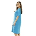 thumbnail image 2 of Just Love Short Sleeve Nightgown Oversized Screen Print Sleep Dress for Women (Turquoise - I'm The Boss, 2X), 2 of 2