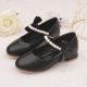 thumbnail image 2 of Zapatos para niños, zapatos de cuero para niños, lazo blanco, primavera y otoño, zapatos de princesa de tacón alto para niñas, zapatos de marea perlada, 2 of 6