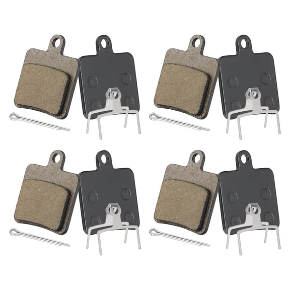 4set Disc Brake Pad 1.04" x 1.23" Semi-Metallic Bike Brake Pads with Spring and Pin for BB7 M355 M446 M640 Mountain Road Bikes, Black