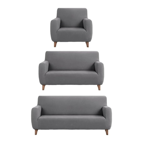 Protector Cubre Salas Stretch, 3 Piezas Ajustables (Gris Claro)… B.KIND & BEYOND Stretch 3 piezas