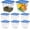 Blue, variant on 8 Pack 4 Qt Clear Food Storage Container with Handles and Lid Commercial Grade Square Food Containers with Lids Polycarbonate Storage Container for Home Kitchen Restaurant (White and Green)