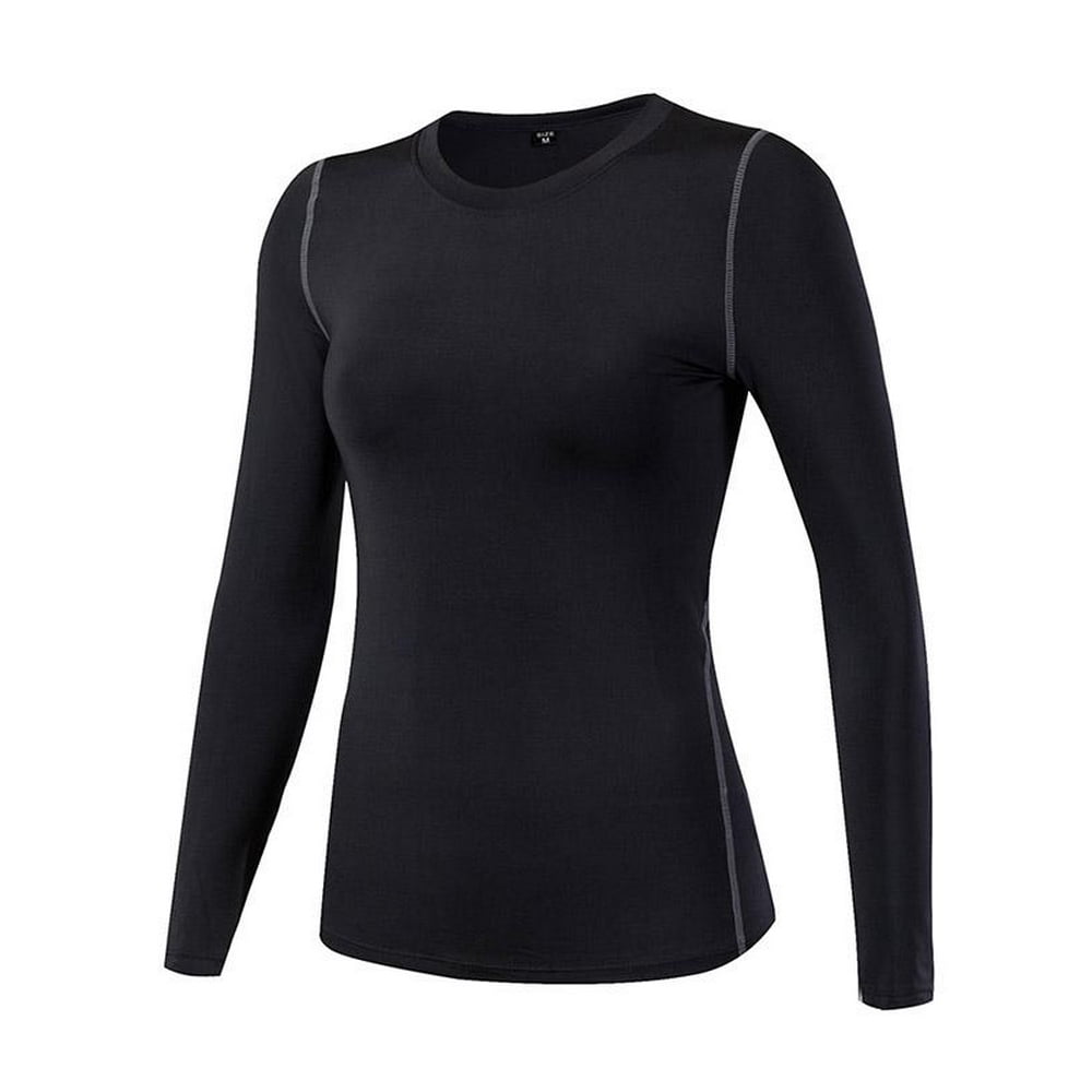 Uccdo - Women's Compression Shirt Dry Fit Athletic Long Sleeve Running ...
