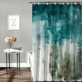 thumbnail image 2 of Shower Curtain Ocean Turquoise Blue Gradient Shower Curtains for Bathroom Decor Watercolor Abstract Pattern Shower Curtain Sets with Hooks Waterproof Fabric Bath Curtain Extra Long 72" X 84", 2 of 4