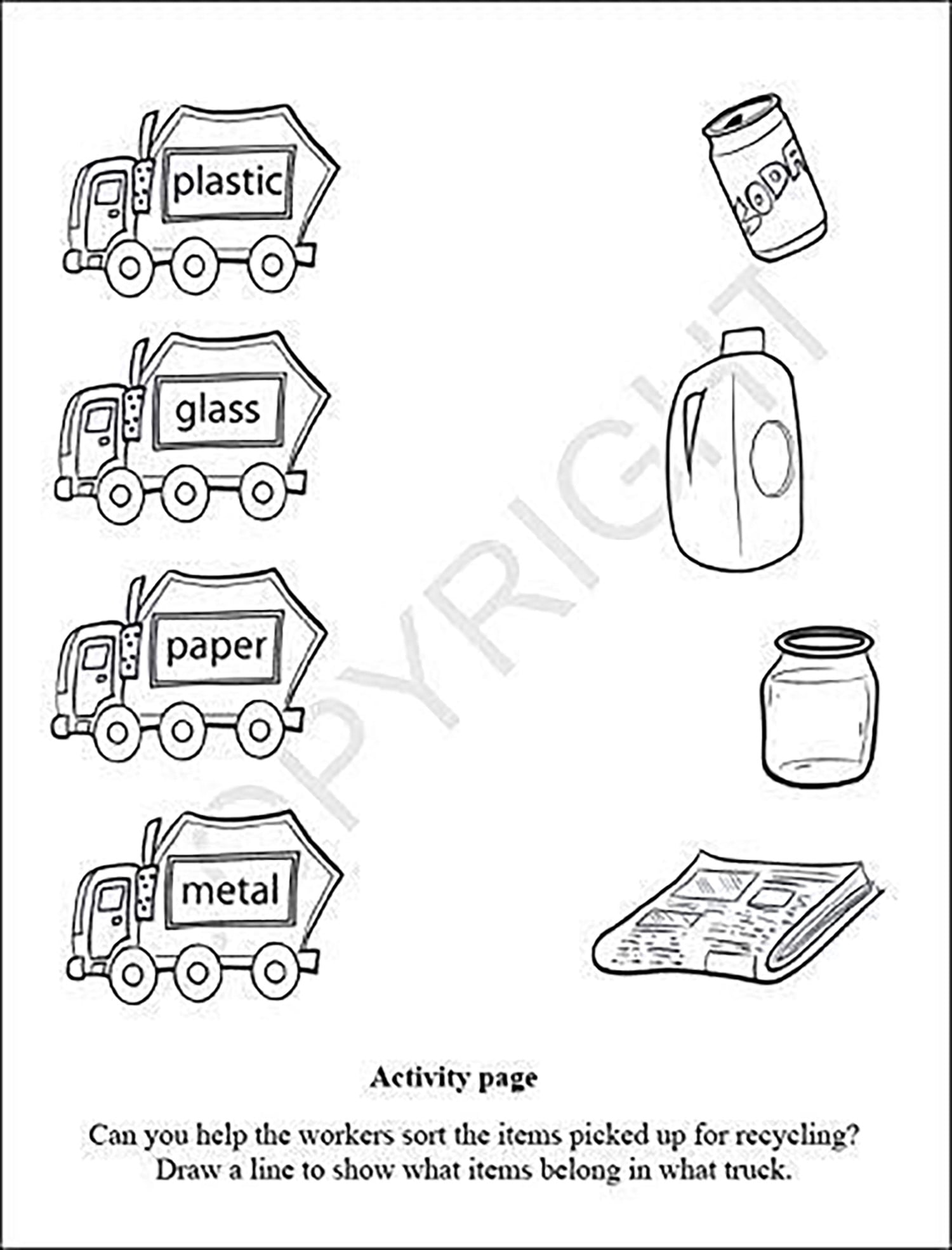 25 Pack - Recycling Kid's Educational Coloring & Activity Books