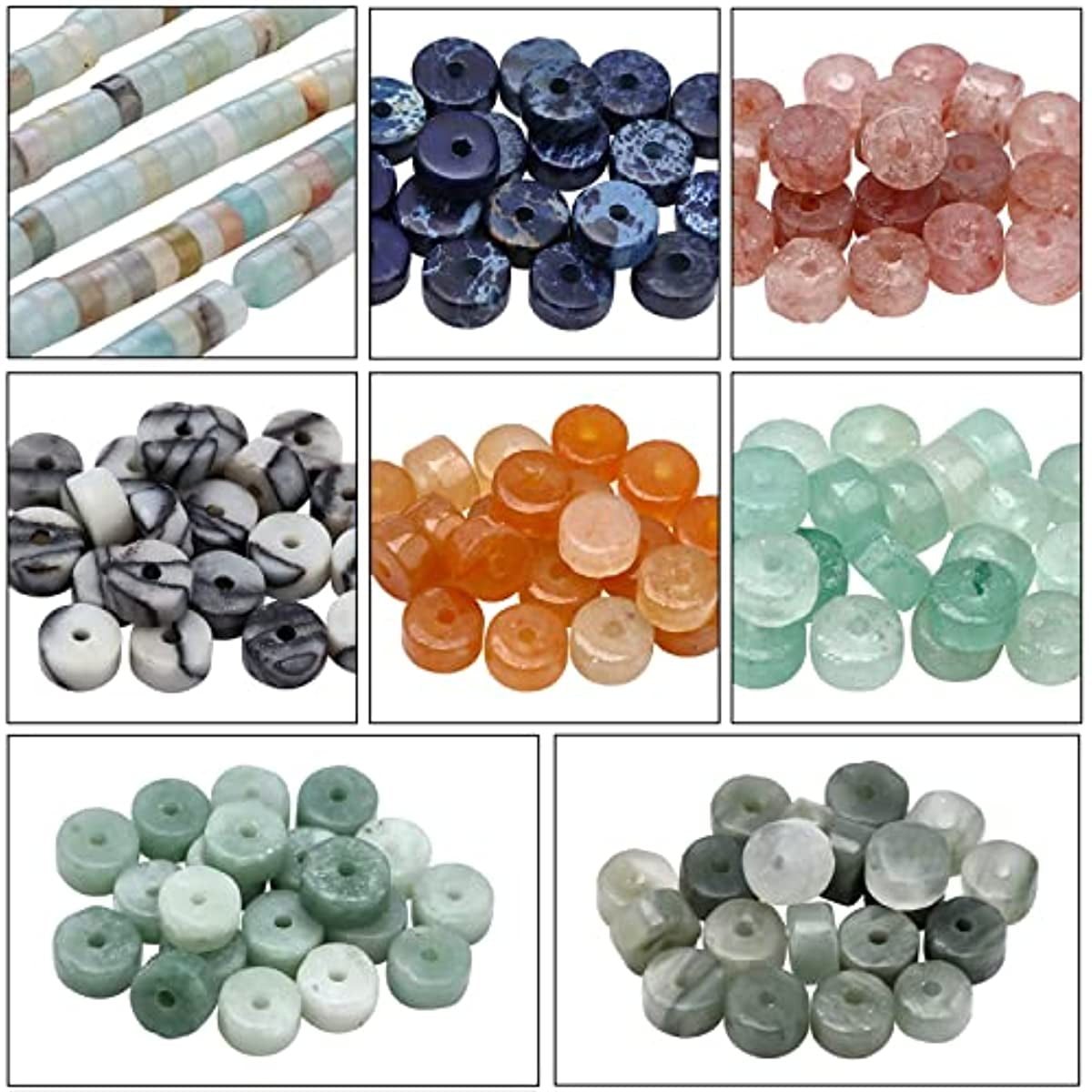 BEADIA Faceted Natural Morganite Stone Round Loose Semi Gemstone Beads for