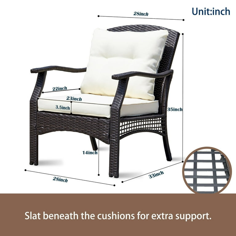 Adelita 4 piece rattan sofa set with cushions discount