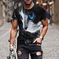 thumbnail image 2 of DDAPJ pyju Mens Funny T Shirts Novelty 3D Cat Graphic Tees Big and Tall Round Neck Short Sleeve Tops Liquidación Black XXXL, 2 of 6