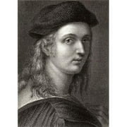 Raffaello Sanzio 1483-1520 Italian Painter & Architect 19th Century Engraved by William Finden From A Painting Poster Print, 13 x 18