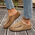 thumbnail image 2 of Dakaela Womens Clogs with Arch Support Non Slip Suede Casual Walking Mules Cork Footbed Round Toe Summer Slides Shoes Indoor Outdoor Khaki 6, 2 of 8