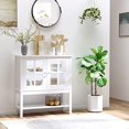 thumbnail image 2 of HOMCOM Kitchen Credenza & Sideboard Buffet Storage Cabinet with 2 Glass Doors & Storage Shelves, White, 2 of 5