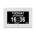 thumbnail image 1 of Clock 7 inch LCD digital calendar date and time clock for parents (white), 1 of 4