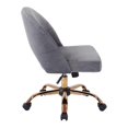 thumbnail image 2 of Lula Office Chair in Moonlit Gray Fabric with Rose Gold Base, 2 of 7