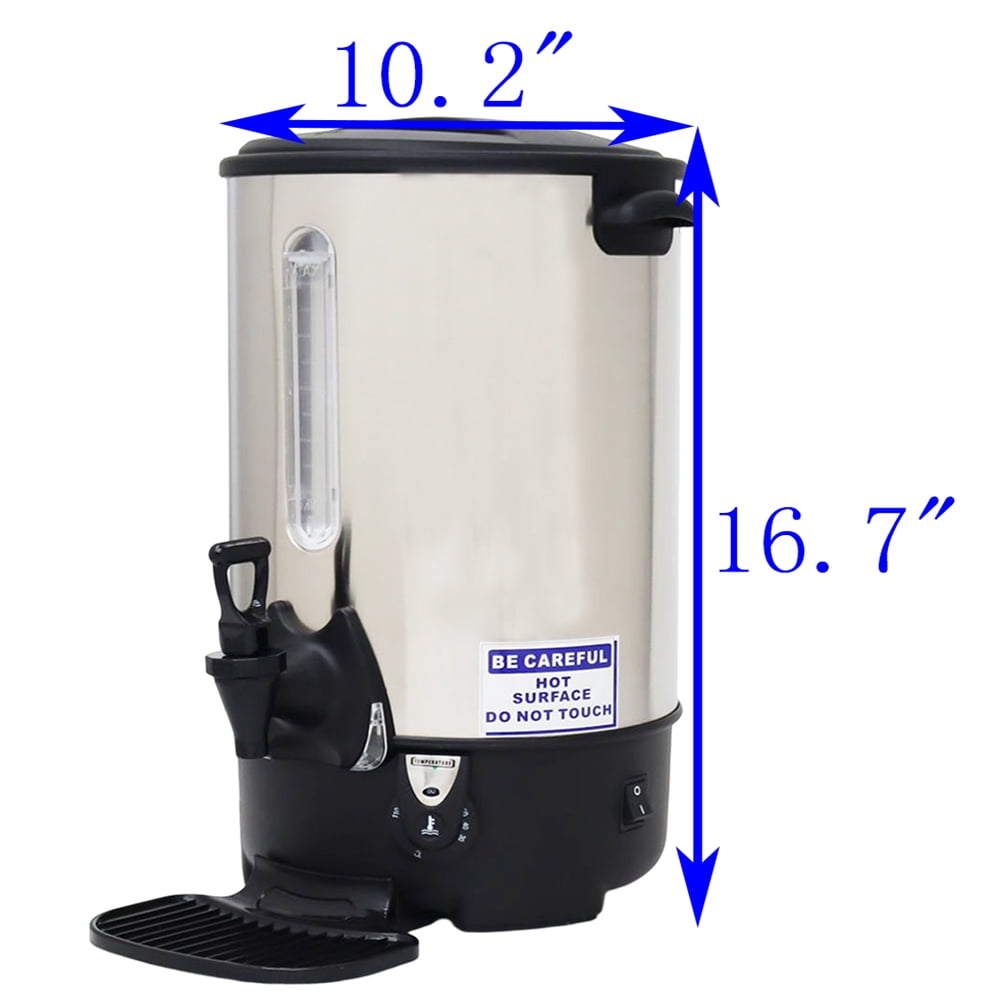 11.6L Electric Hot Water Dispenser Hot Water Kettle Barrel Boiler Coffee Milk Tea Beverage Heat Warmer with Faucet and Temperature Control 110V