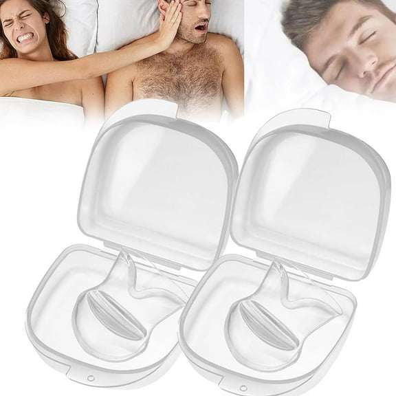 Tnobhg 2Pcs Tongue Retainer Improved Sleep Quality Optimal Airflow Snore Destroy Silicone Tongue Cover for Night