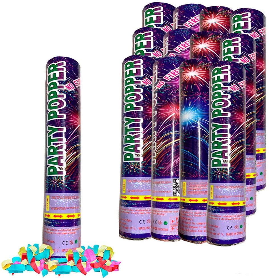 PMU (12 Inch) Large Confetti Cannons Air Compressed Party Poppers ...