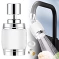 thumbnail image 1 of Splash Proof Booster Swivel Kitchen Filter Tap, 360-Degree Swivel Splash-Proof Faucet Aerator, Universal Adapter Included, Easy Installation for Bathrooms and Kitchens, 1 of 9