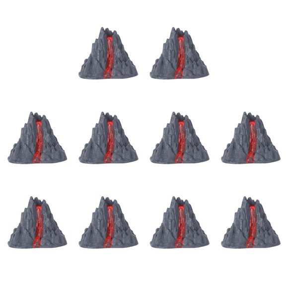 BRIGHTFUFU 10 piezas de simulación de volcán adornan volcán modelo de juguete adorno de paisaje artificial