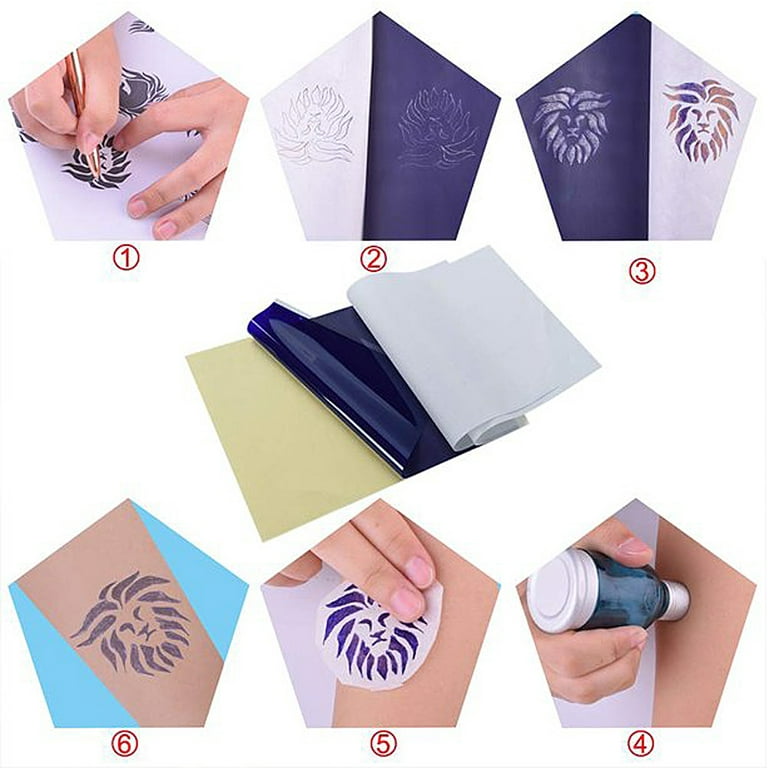 120 Sheets Tattoo Transfer Paper Stencil Paper for Tattooing 4 Layers Tattoo  T