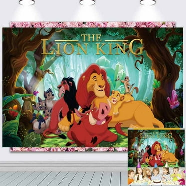 Lion King Backdrop Banner Party Supplies Poster Movie Theme Background for Photography Kids Birthday Decorations
