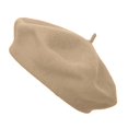thumbnail image 2 of Minzimin Wool Beret for Women French Style Artist Hat Solid Color Basque Beanie Cap, 2 of 7