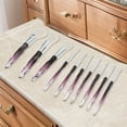 thumbnail image 5 of Unique Bargains 10 Pcs Lightweight Makeup Brush Set for Business Travel Purple White Artificial Fiber Wool Plastic, 5 of 5