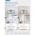 thumbnail image 4 of Ventilador de techo LEDIARY de 20 pulgadas con luz regulable, control remoto negro, 4 of 9