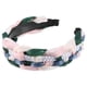 thumbnail image 1 of Diadema Con nudo de tul Unique Bargains perlas ostentosas mujer rosa verde 1.18 pulgadas, 1 of 7