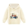thumbnail image 2 of Bnwani Pullover Sweatshirts for Girls Fashion Long Sleeve Fleece Lamb Velvet Casual Print Beige Size 2-3t, 2 of 7